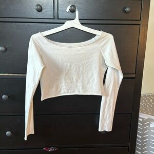 brandy melville off the shoulder long sleeve